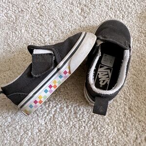 Vans - black with rainbow sole size 5